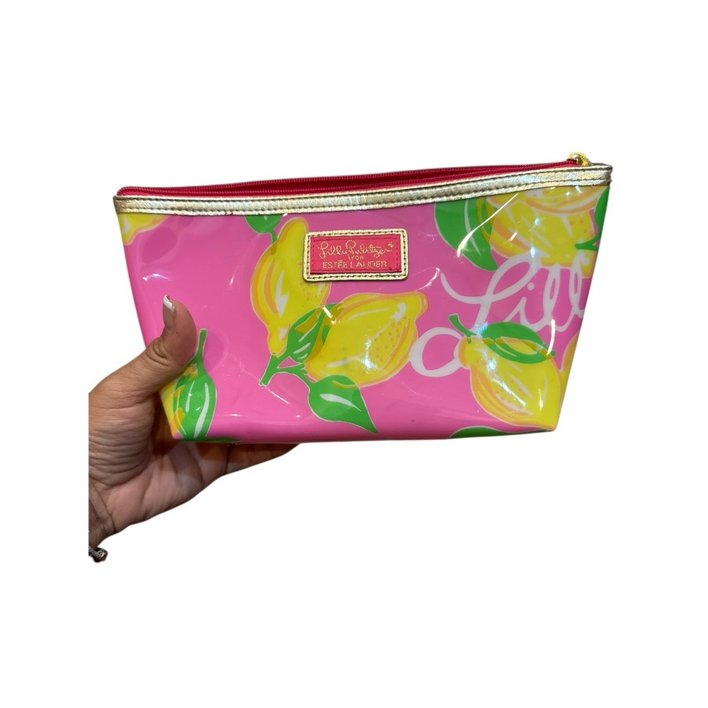 Lilly Pulitzer for Estee Lauder Makeup Bag Cosmetic Case Barbie Pink